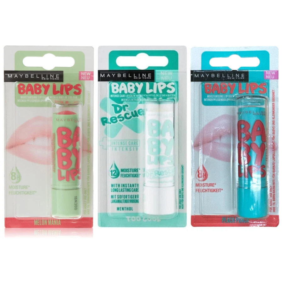 Maybelline Baby Lips Lip Balm 8hr Moisture Lip Makeup - Select Your Flavour -New