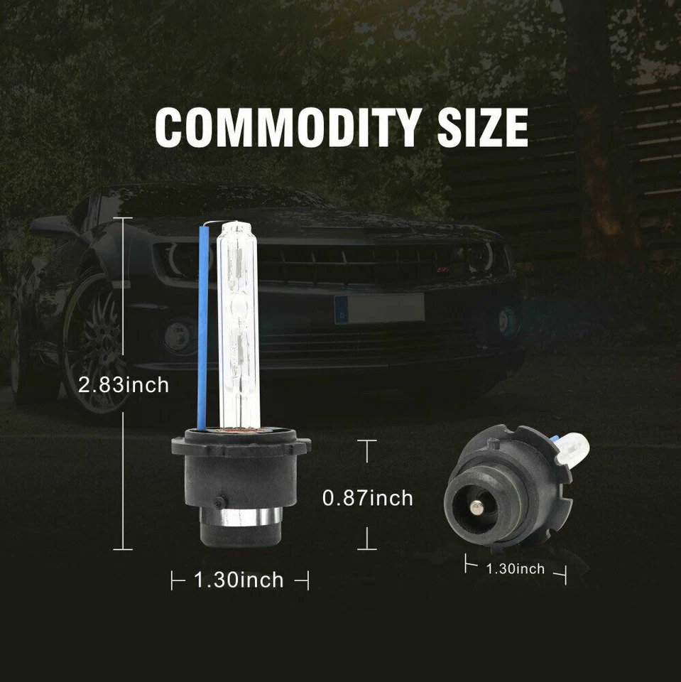 35W D1S D2S HID Xenon Headlight Light Bulbs OEM Replacement 6000k 8000K 2X - Image 2 of 4