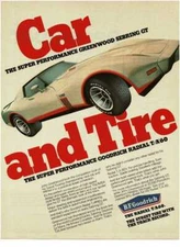 1976 B.F. Goodrich Radial Tires on Greenwood Sebring GT Corvette Vintage Ad