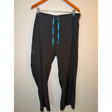 Carhartt Force Black Teal Stitch Scrub Bottoms Plus Size 2XL
