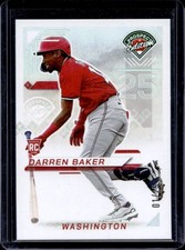 2025 Panini Prospect Edition Darren Baker Ticket RC Holo Silver #/25 Nationals