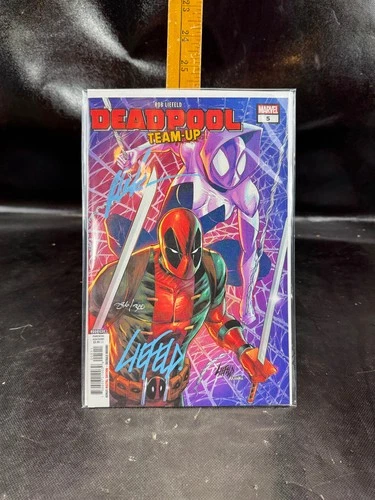 DEADPOOL TEAM-UP #5 Main Cover Signed by ROB LIEFELD #286/300 with Chisel & COA