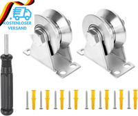2 StüCk Umlenkrolle Mit 2 Kugellager, Umlenkrollen FüR Seile, 32Mm V-Rollen Seil