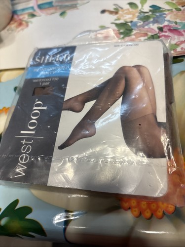 Lot de 3 : collants et bout renforcés transparents West Loop, taille C, nude fabriqué aux États-Unis