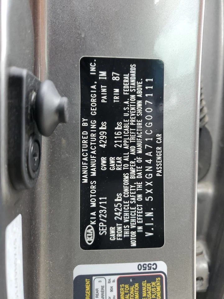 Used Front Right Door Interior Trim Panel fits: 2012 Kia Optima Grade A Foto 2 de 4