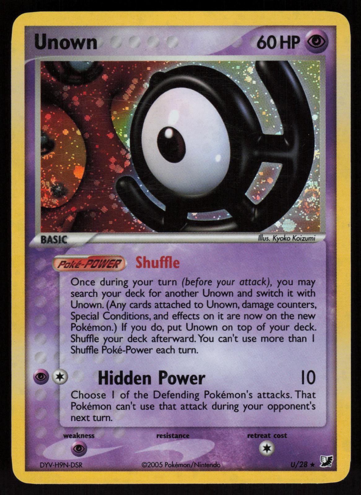 Unown U/115 Unseen Forces Rare POKEMON
