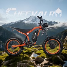 Electric Dirt Bike 6000W 52V/60V 32AH 60MPH E-Mountain Bike 20'' E-Motorcycle US