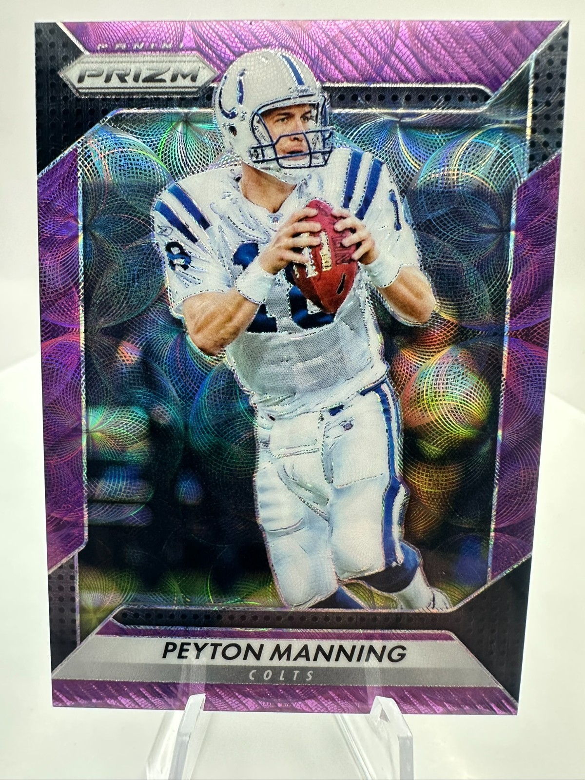 2016 Panini Prizm Peyton Manning /99 Purple Scope Prizm #125 Colts