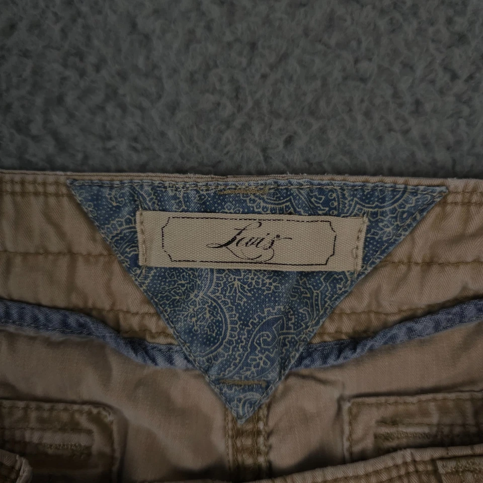 Pantalones Cortos Levis Para Mujer 8 Caqui Chino Parche Bolsillo Algodón Sarga Informal Utilidad 5" Foto 3 de 4