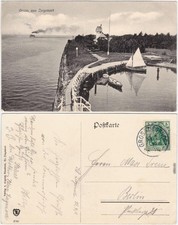 Ziegenort Trzebież  Kirche Mole Hafen b Police Politz Stettin Pommern 1912