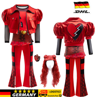 2026Kinder Descendants The Rise of Red Cosplay Kostüm Karneval Mantel Top HoseDH