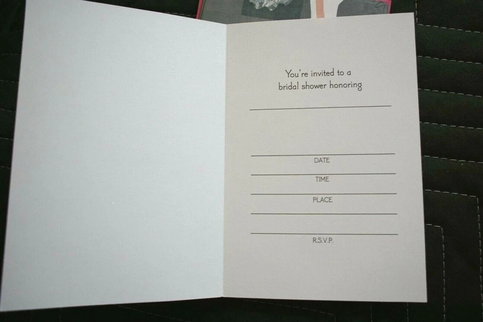 NEW Hallmark Wedding Bridal Shower Invitations Greeting Card - 6 Invitations - Image 4 of 4