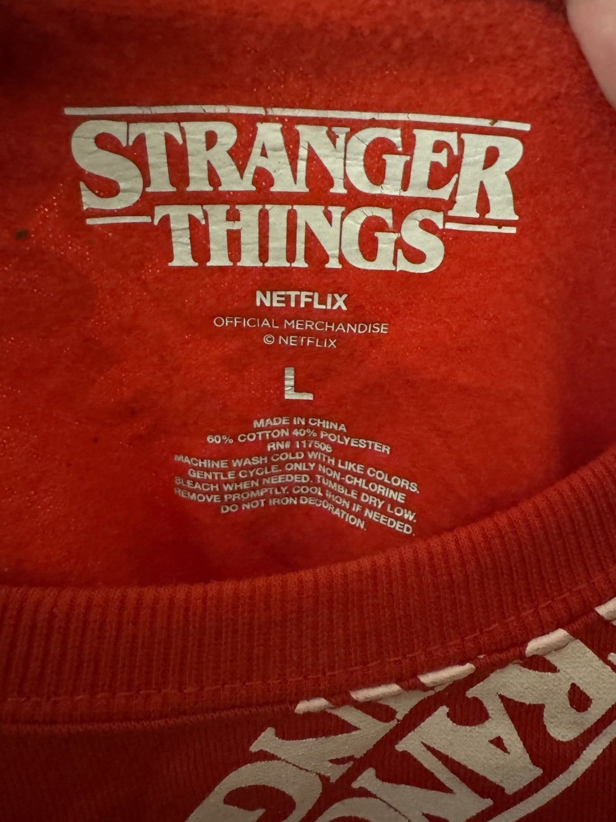 Stranger Things Netflix Red Pullover Sweater *RAR… - image 4