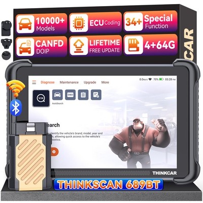 ThinkScan 689BT CANFD & DoIP idirectional Auto VIN Car Scan Tool OBD2 Scanner