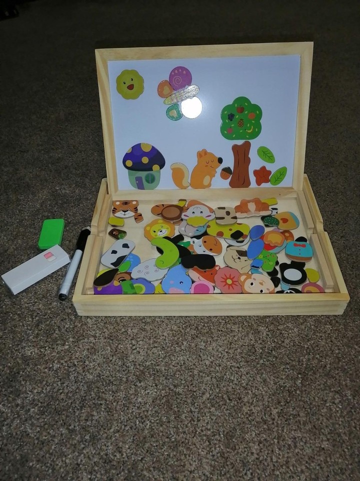 110 PCS Wooden Puzzle Puzzle Board Cute Animal