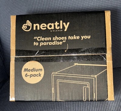 Neatly by Elever Shoe Organizer 6 pack Medium Box New In Box