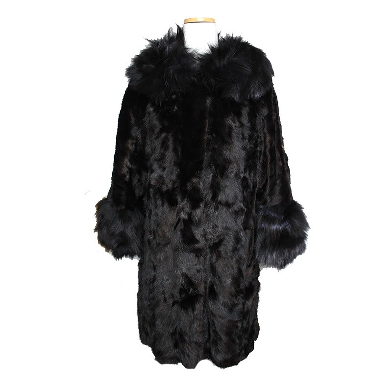 Cappotto pelliccia di volpe visone nero altra marca 44 125518672