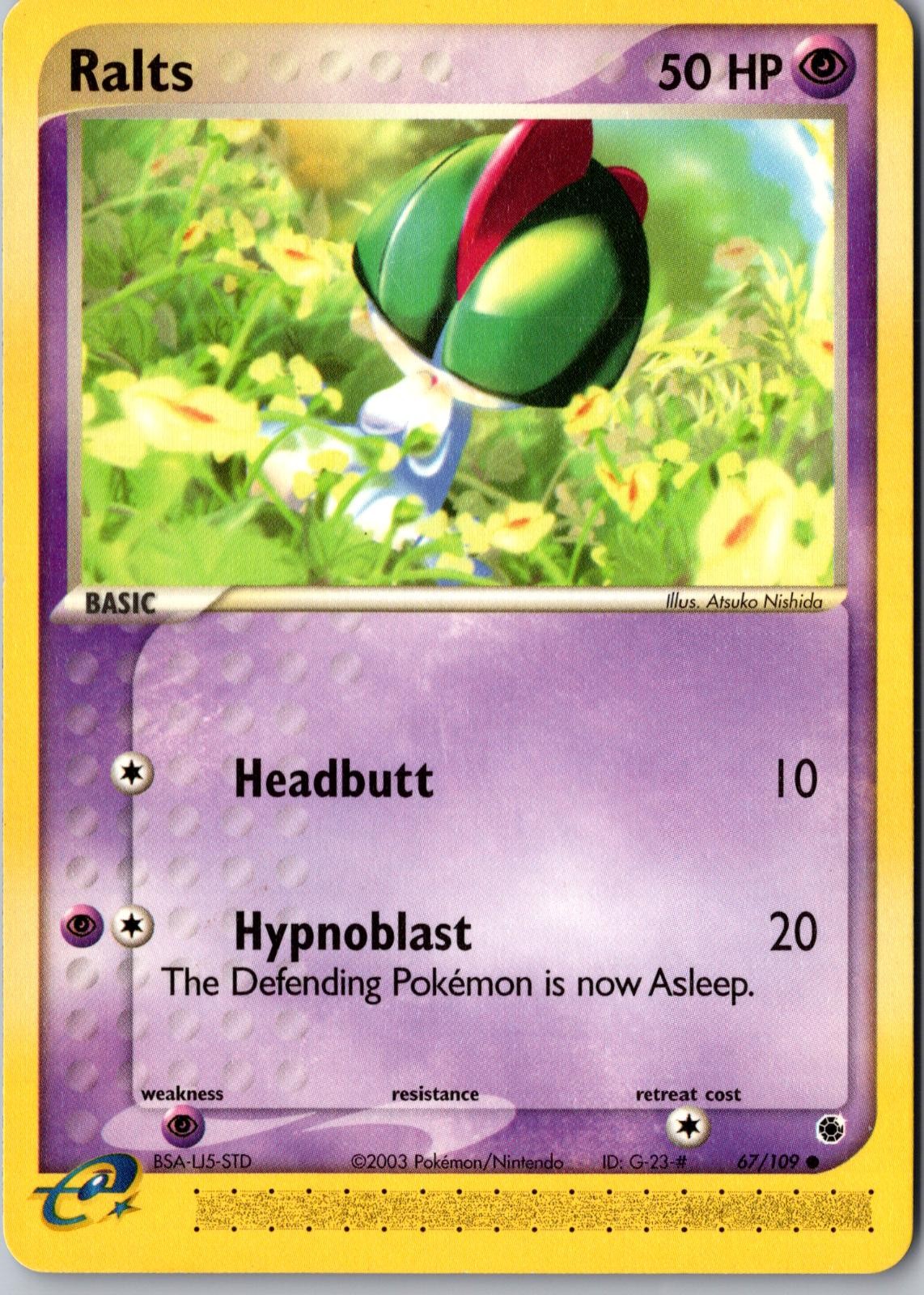 Ralts 67/109 Common Ruby & Sapphire Pokemon Lightly Played