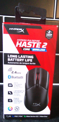 HyperX Pulsefire Haste 2 Core Kabellose Maus - Schwarz - Neu in OVP Versiegelt