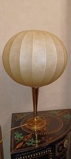 COCOON CASTIGLIONI  AND BRASS BASE  LELLI DESIGN TABLE LAMP 1960