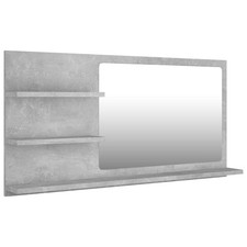Bathroom Mirror Toilet Mirror Washroom Wall Mirror Engineered Wood vidaXL