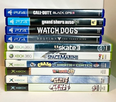 Lot of 9 Console Games, Original OG XBOX, XBOX 360, PS4 Discs Boxes W/ Discount