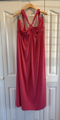 Avenue Pink Long Maxi Dress Halter tie  NWT Size 26/28