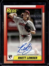 2025 Topps Rhett Lowder 1990 Baseball Auto Autograph RC Rookie #90B2-RL Reds