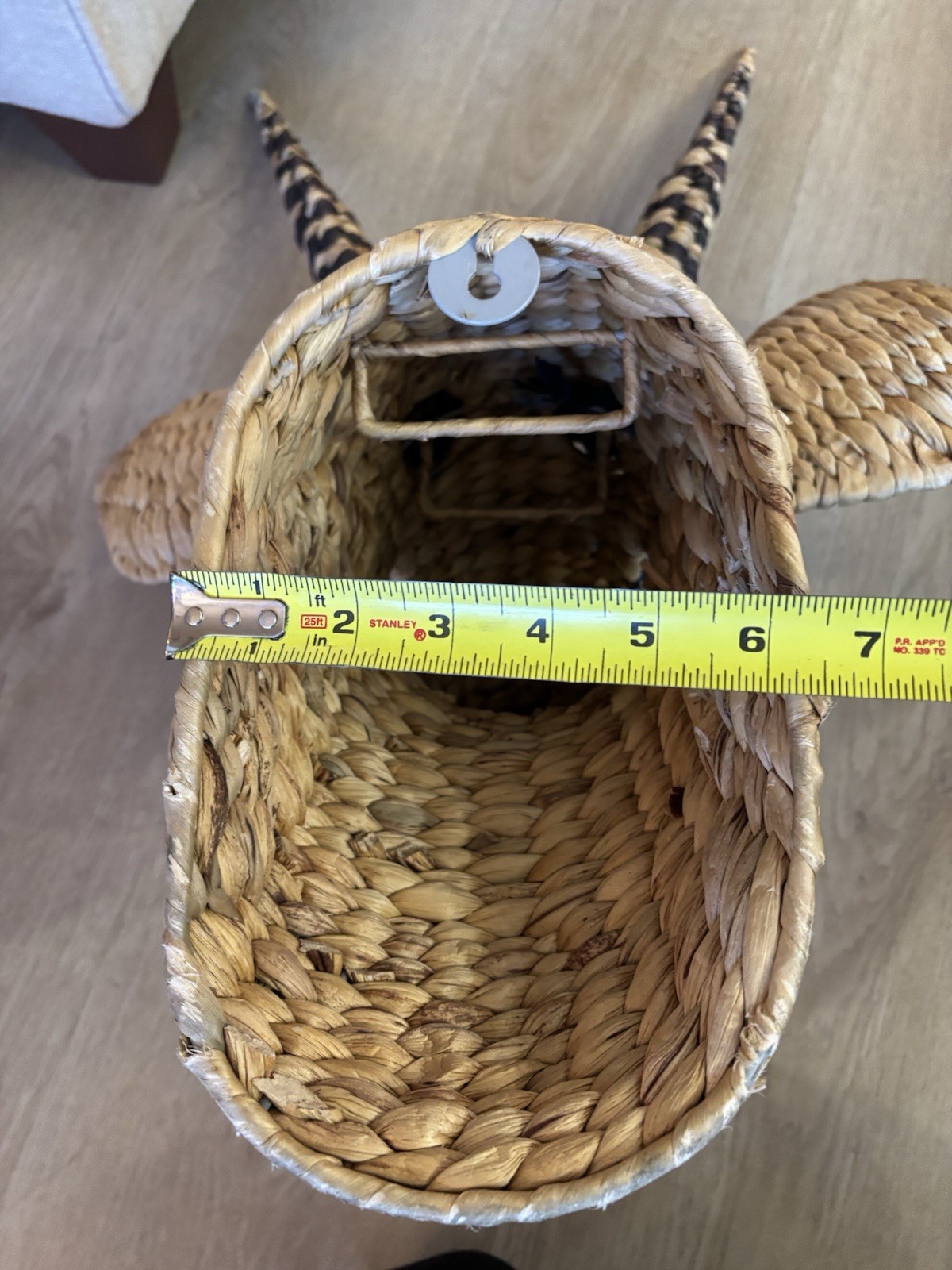 Wicker Woven Rattan Oryx Antelope Gazelle Head Africa Decor Mount Taxidermy VTG