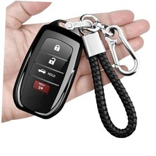 For Toyota Key Fob Cover with keychain,Key Shell Case for 2025-2026 Camry Black