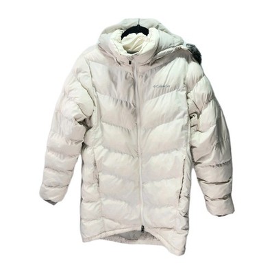 Columbia Womens Peak To Park Mid Insulated Long Jacket Off-White Size Medium