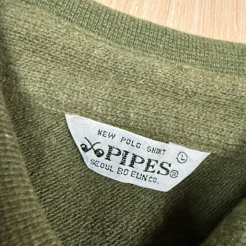 Винтажный 60-х 70-х рокабилли поло свитер вязаный маленький хипстер гангстер трубы - Изображение 3 из 4