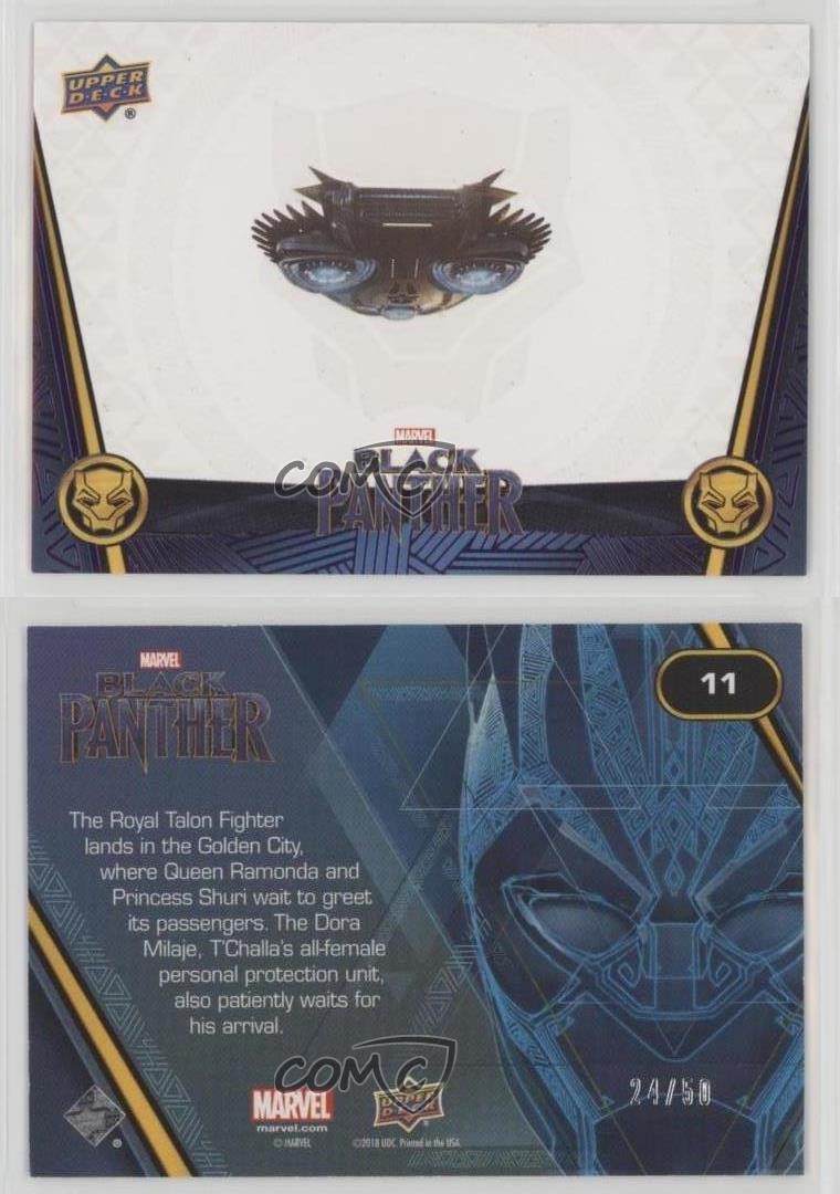 2018 Upper Deck Marvel Black Panther Indigo 24/50 The Royal Talon Fighter z9c thumbnail 3