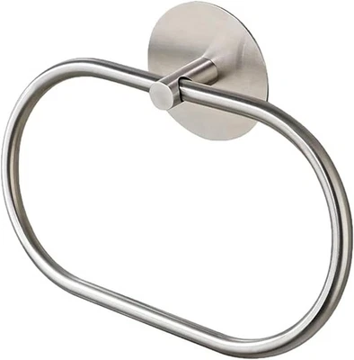 NUWIQ Self Adhesive Towel Ring, Stainless Steel Towel Ring, 22cm x 13cm Towel R