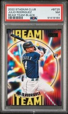 2022 TOPPS STADIUM CLUB BEAM TEAM BLACK #BT25 JULIO RODRIGUEZ 17/25 PSA 7