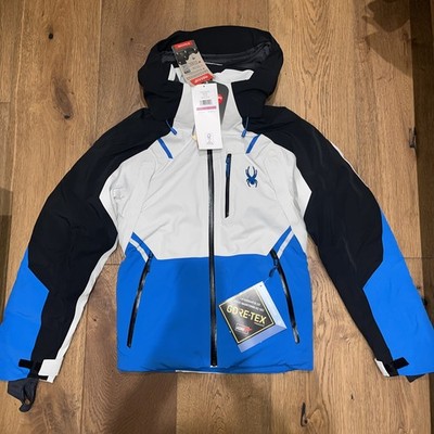 SPYDER Vanqysh Gore-Tex Ski Jacket Coat Grey Blue Size Men s XXS or Boys M/L