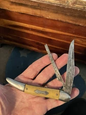 Vntg Colonial Prov USA 2 Blade FISH KNIFE w/Scaler Hook Remover & Bottle Opener