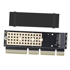 NVME Adapter with Heat Sink fo M.2 NVME M-Key SSD to PCIE 3.0 X16 Expansion