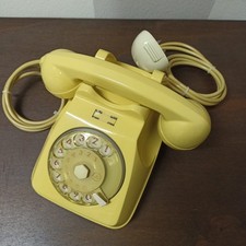 Telefono a disco Siemens S62 VintageTelefon Giallo cavi gialli colore originale