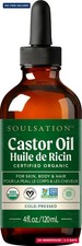 Organic Castor Oil 100 Pure 4oz - For Eyelashes, Eyebrows, Face, Hair  Skin