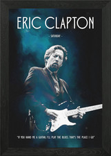 Eric Clapton Framed Wall Art Poster Canvas Print Picture