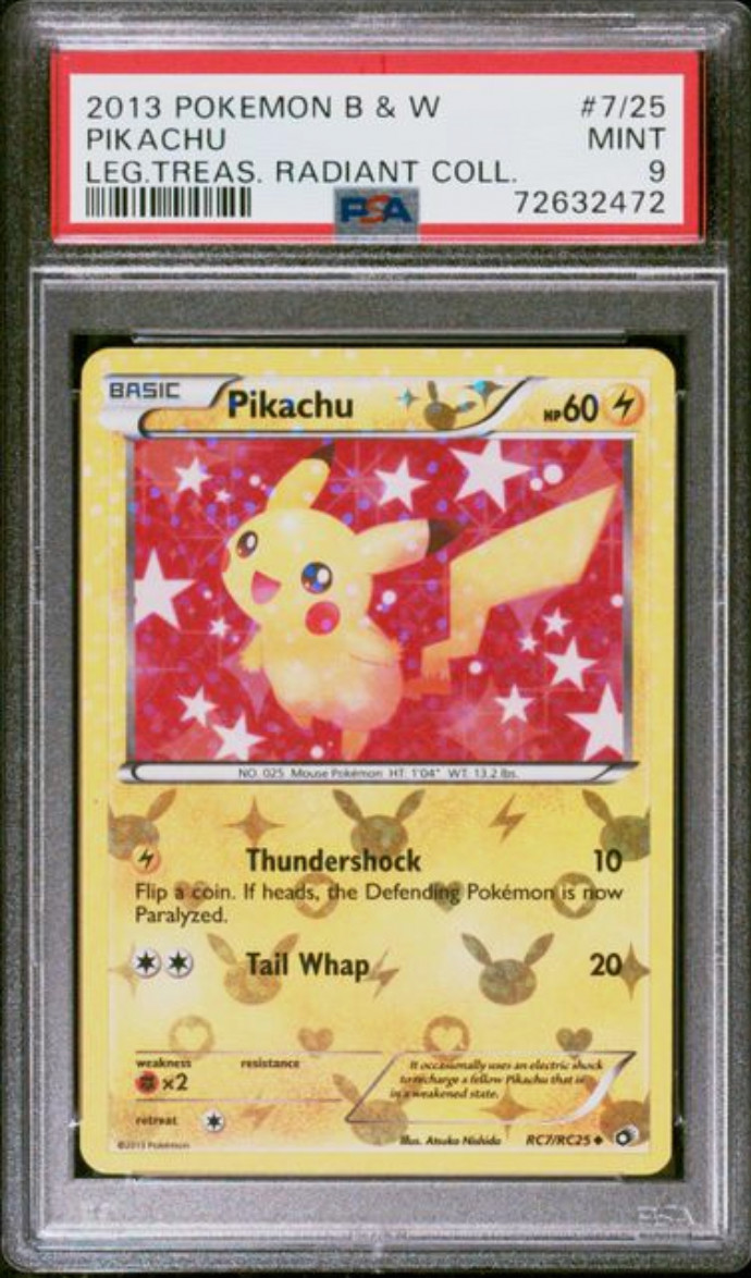 2013 PIKACHU RC7/RC25 Legendary Treasures RADIANT Collection Pokemon HOLO NM/M