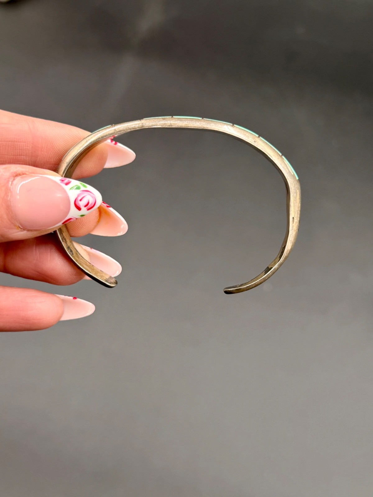 Sterling Silver Cuff (missing stone) - image 3