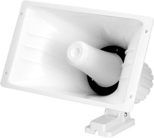 QWORK Power Horn Speaker, 50W 8 Ohms Indoor/Outdoor PA White
