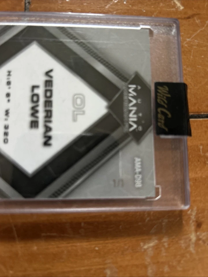 2022 Wild Card Vederian Lowe 1/1 auto   - Image 3 of 4