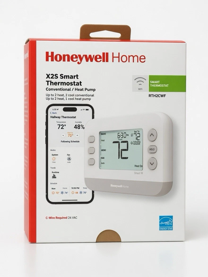 Honeywell X2S Smart Thermostat RTH2CWF Conventional/Heat Pump WiFi