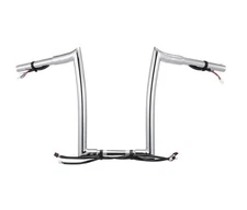 MoKitDora 12" Rise Prewired Ape Hanger Handlebar 1.5" Fat 1.25" Clamp Bar