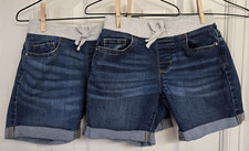  2 Pairs Girls Wonder Nation Pull On Shorts, Size 8