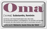 Blechschild 20X30 Cm Oma BäCkerin Beste Welt Opa Spruch Zitat Deko Geschenk Meta