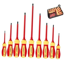 9 PCS 1000V Insulated Electrical Screwdriver Set, 4 Phillips and 5 Slotted 9PCS